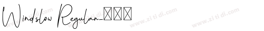 Windslow Regular字体转换
